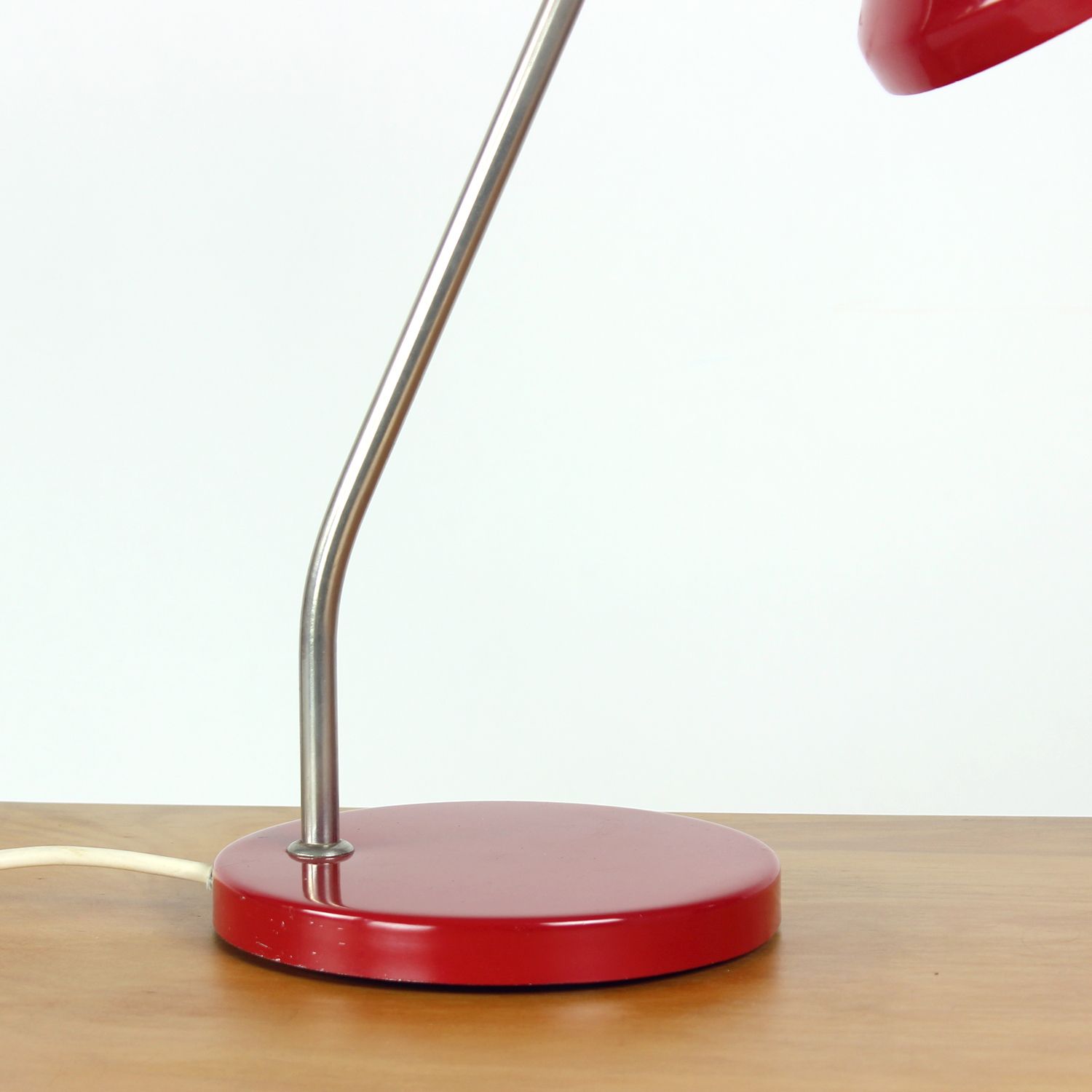 180.0 Midcentury Red Table Lamp By Aka Leuchen, Germany 1970s photo