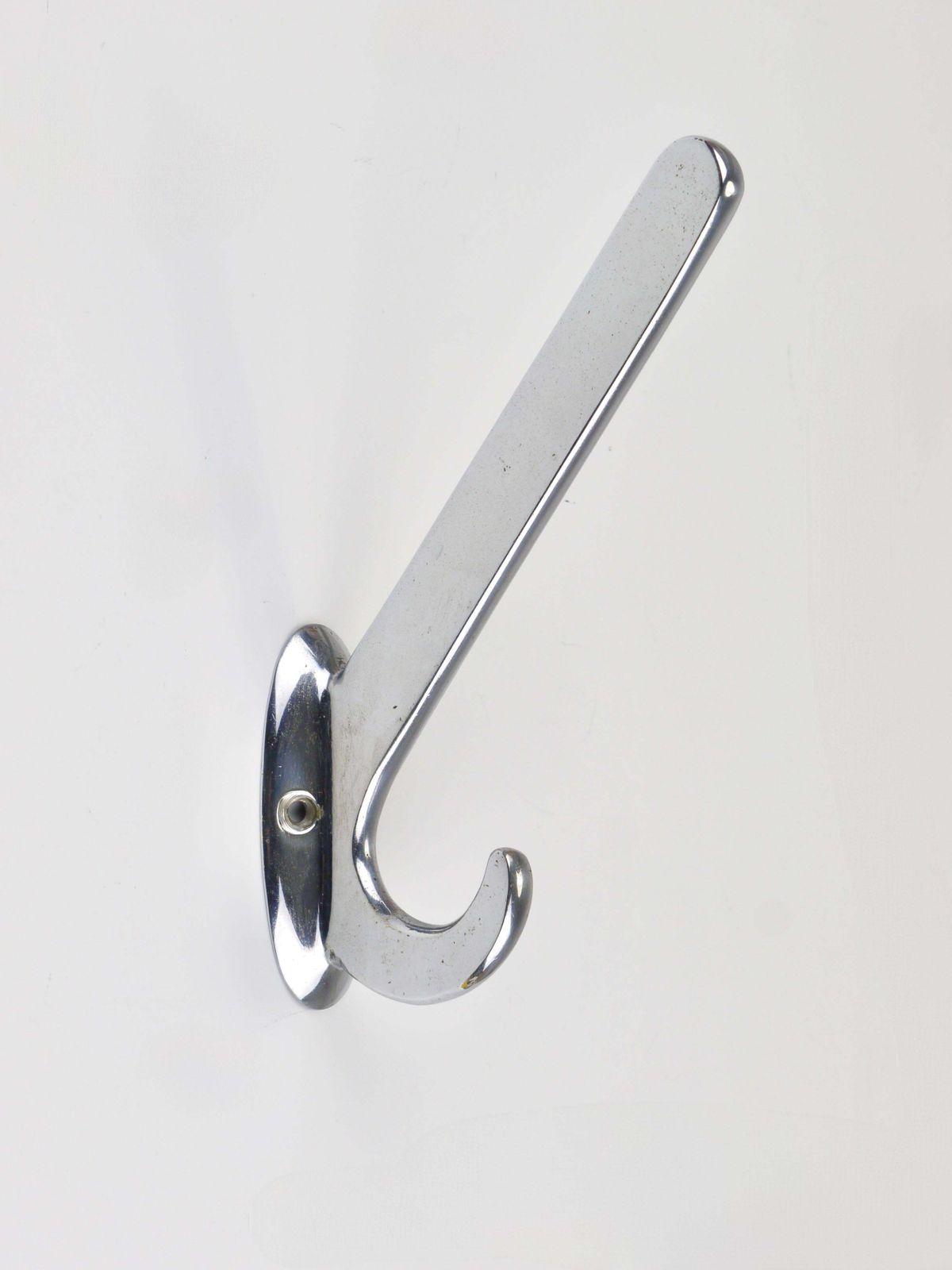 Up To 5 Large Art Deco Bauhaus Nickel & Brass Wall Coat Hooks, Vienna, 1930s photo 305.0