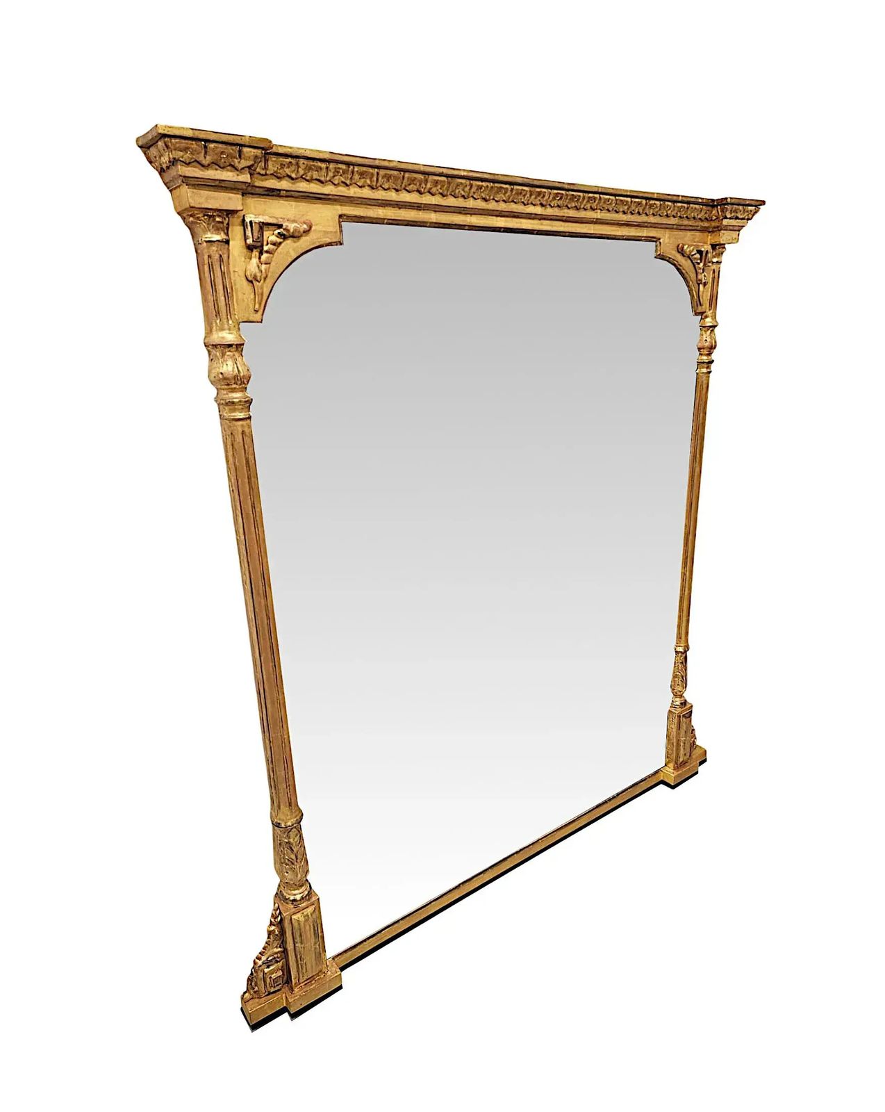 A Stunning Large Size 19th Century Giltwood Overmantel Mirror photo furniture