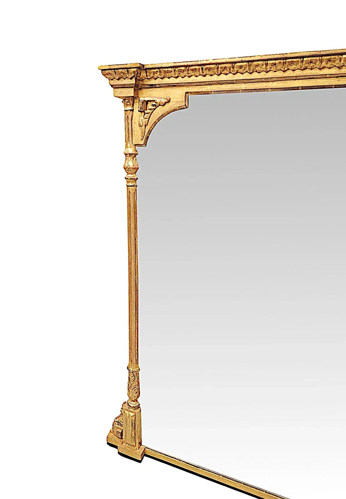A Stunning Large Size 19th Century Giltwood Overmantel Mirror photo Home Decor