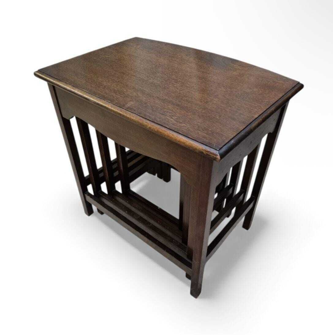 photo furniture Vintage Mid Century Set Of Four Nesting Tables / C. 1960 / Solid Wood
