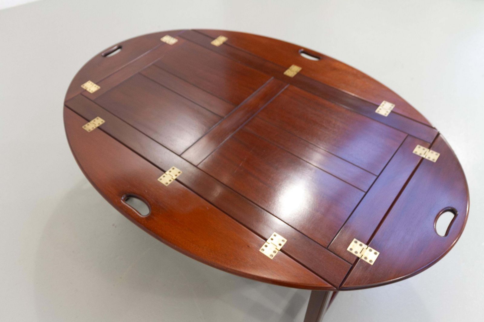 English Mahogany And Brass Butler's Tray Coffee Table, 1960s. photo buy