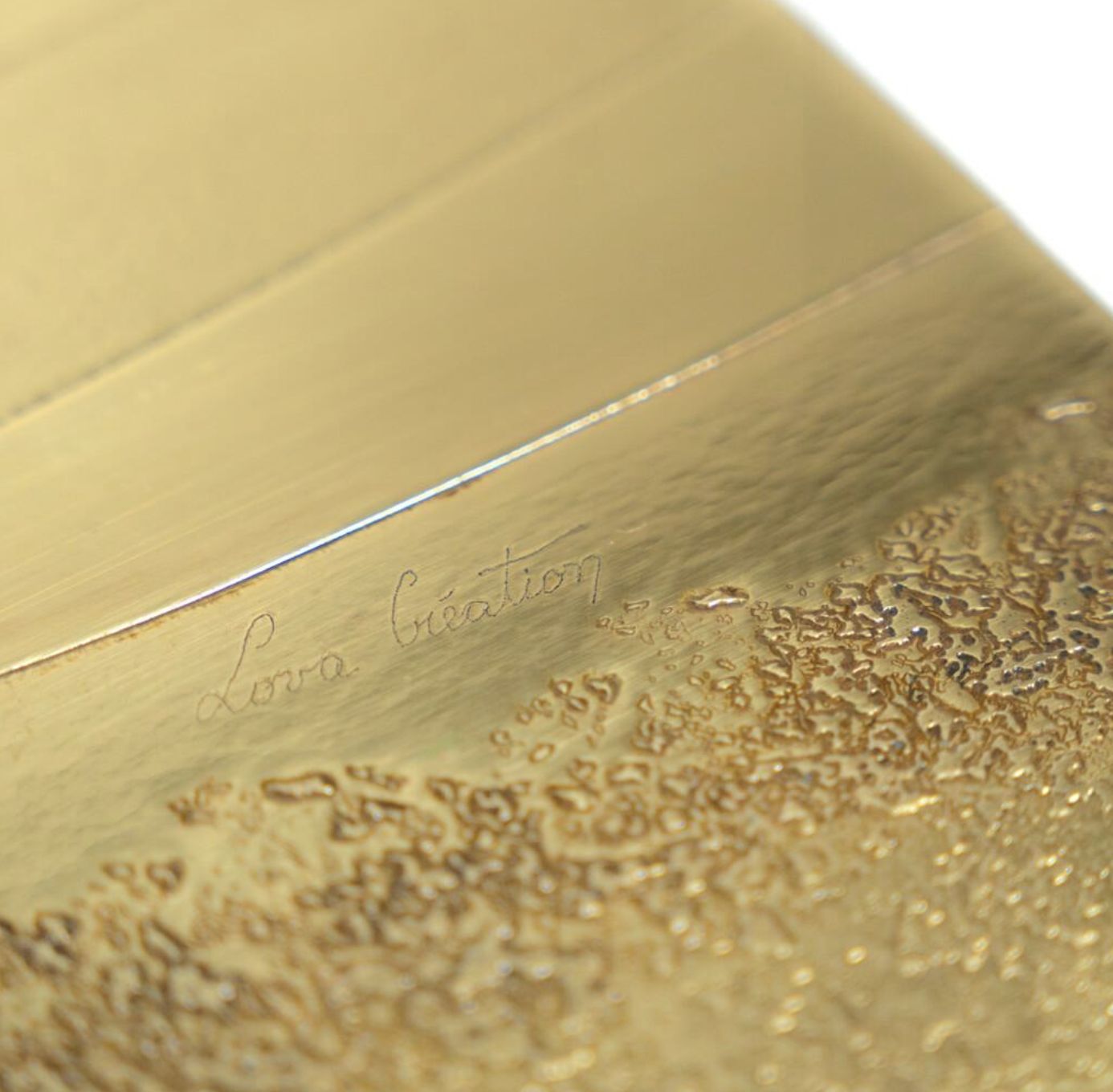 Furniture Mid Century Brass Coffee Table By Lova Creation, Belgium, 1970s photo