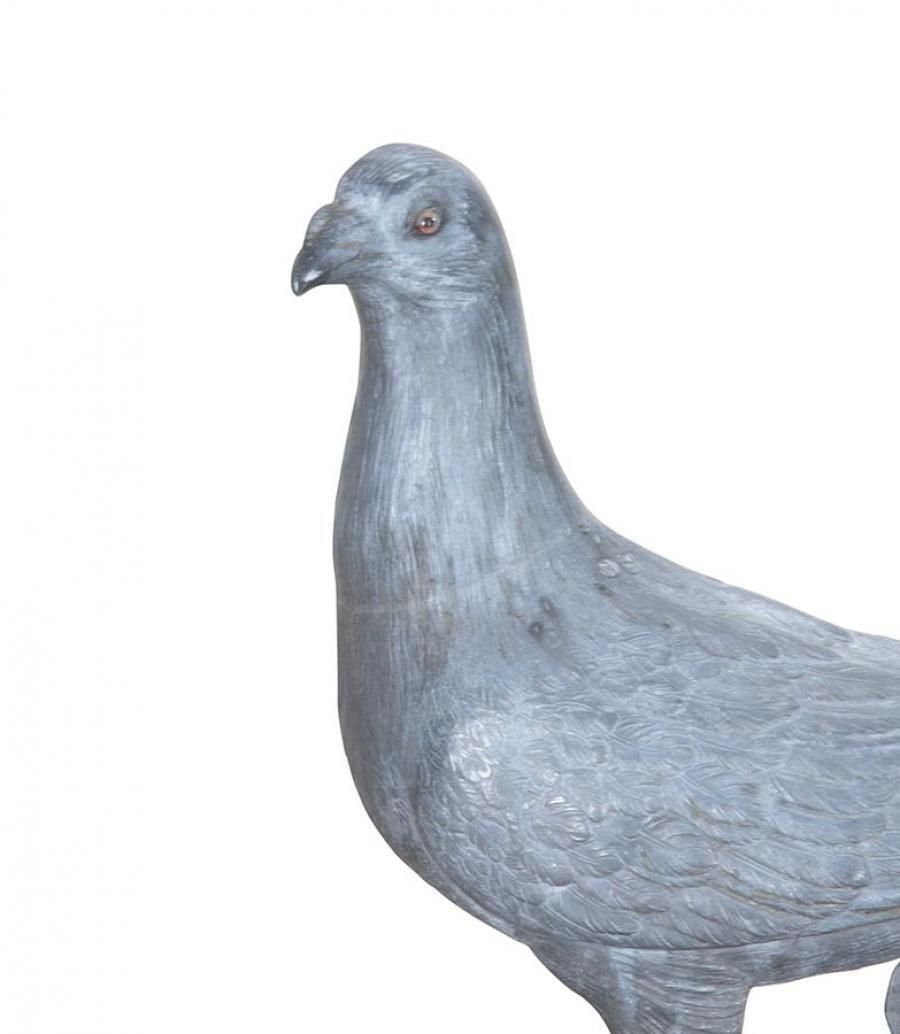 Late 19th Century French Decorative Metal Pigeon photo Art