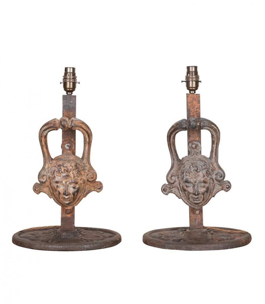 Pair Of Late 19th Century French Lamps Made From Architectural Fragments