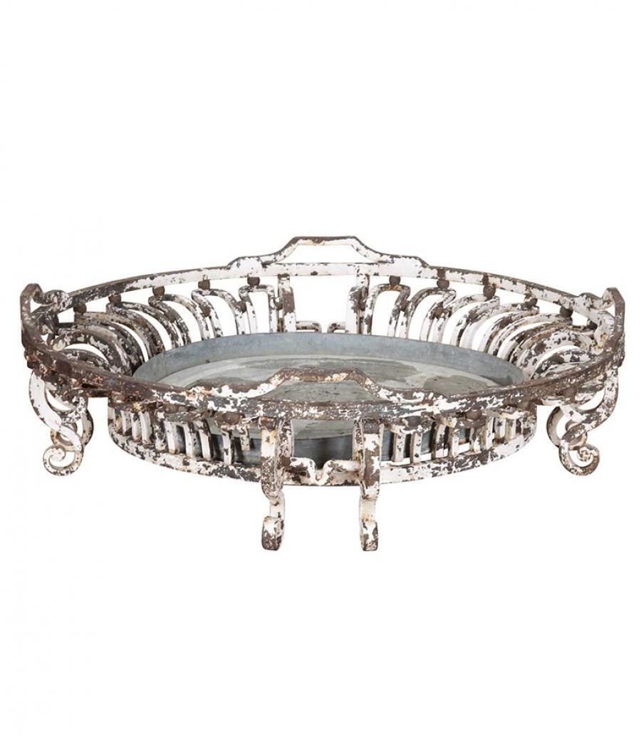 Large 1920s French Iron Work Planter photo vinterior