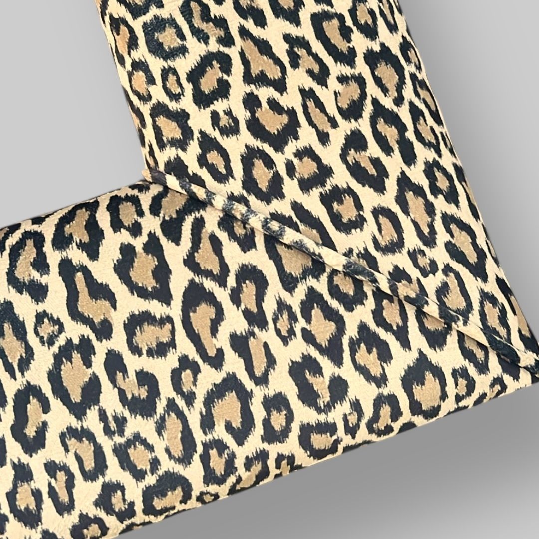 Upholstered Club Fender In Warner House Leopard Fabric photo for sale