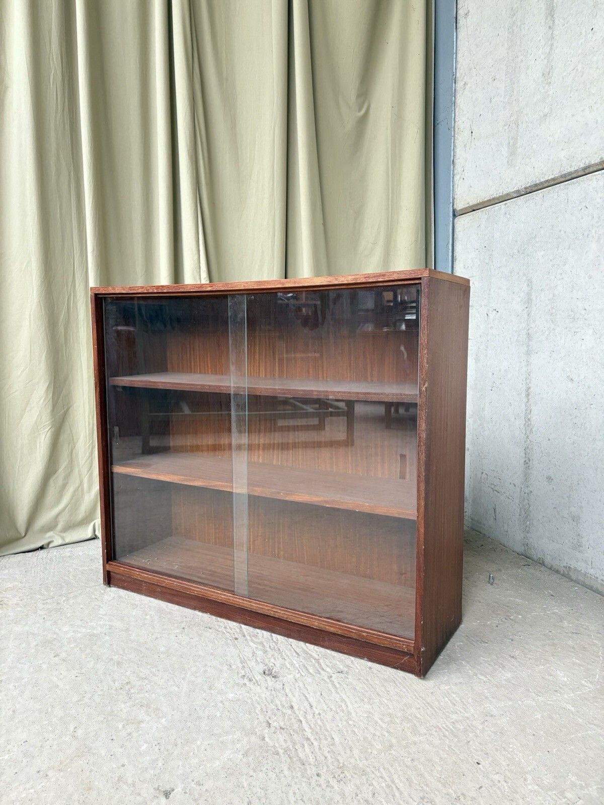 Vtg Mid Century Media Cabinet Bookcase Wall Unit Scandi Danish Retro R968 photo for sale