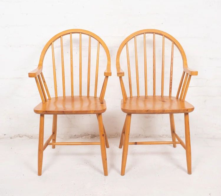 Pair Of Danish Pine Chairs By Ole Jorgensen For Tarm Stole photo Furniture