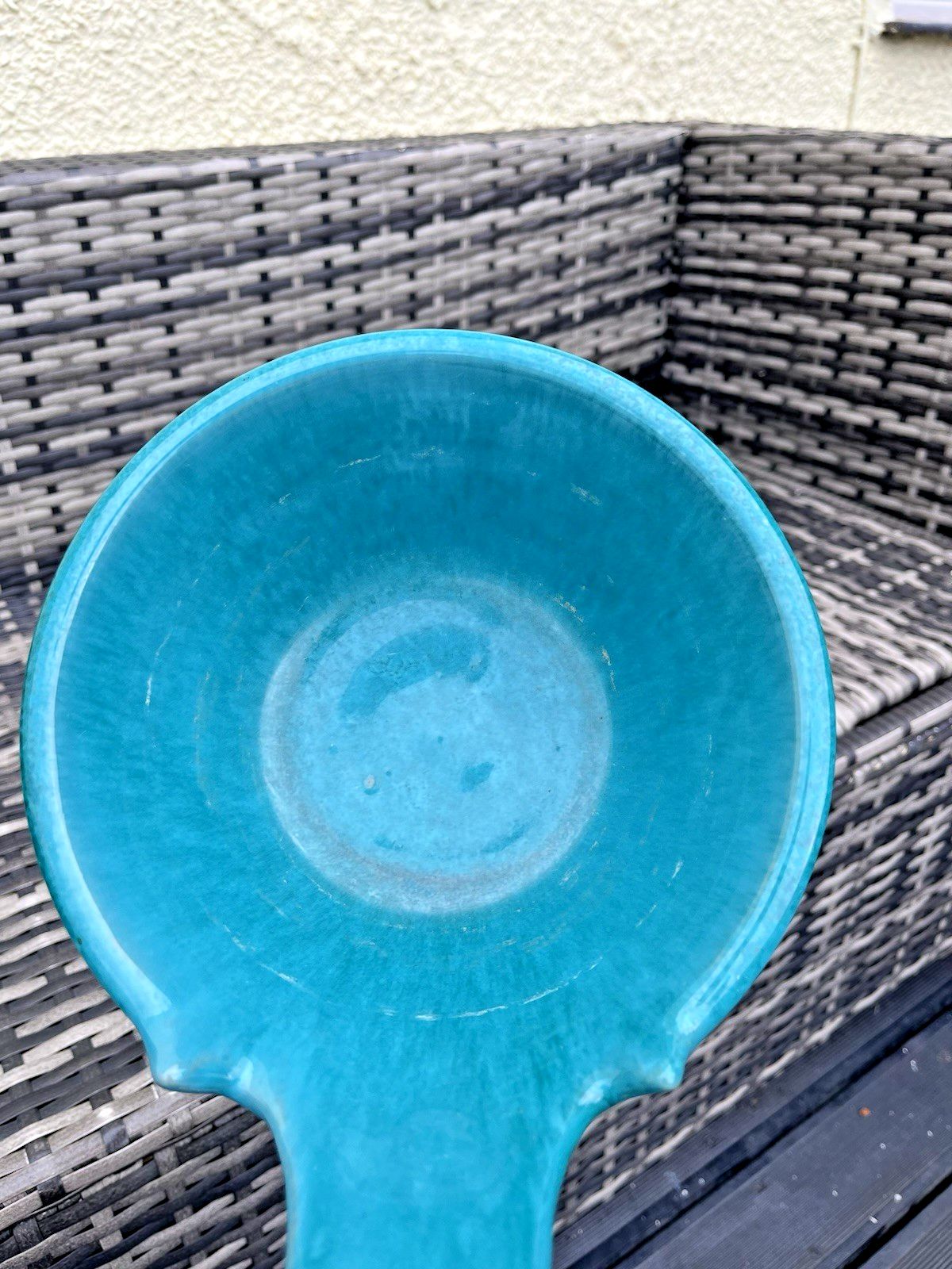 photo for sale Large Mid Century Marcello Fantoni Italian Pottery Turquoise Planter Plant Pot