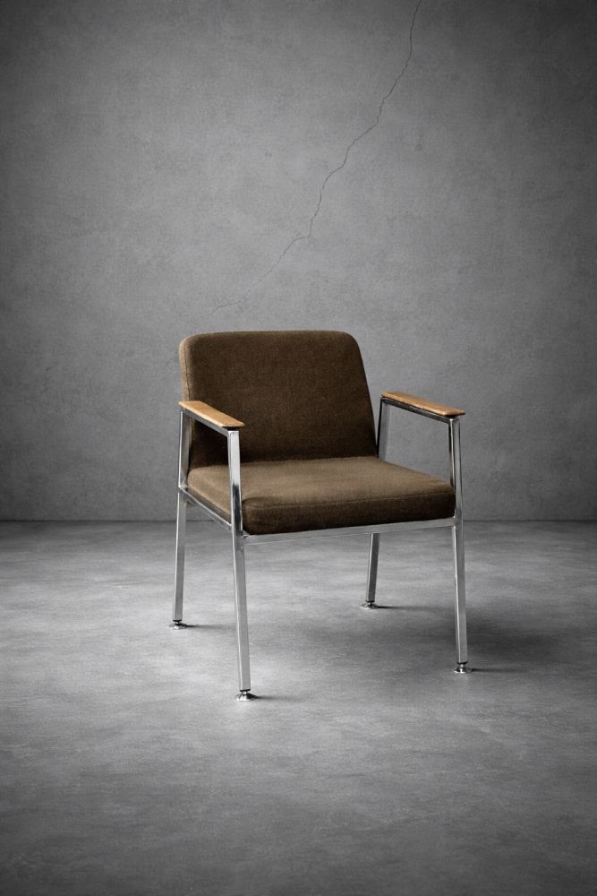 Mid Century Modern German Brown Conference Chair From Drabert, 1970s