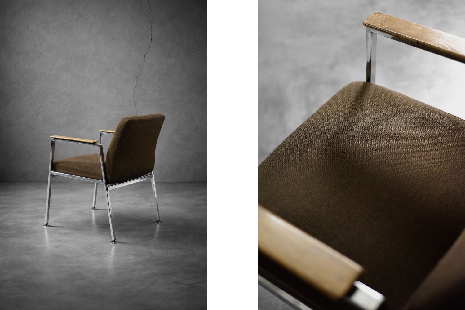 Mid Century Modern German Brown Conference Chair From Drabert, 1970s photo vinterior