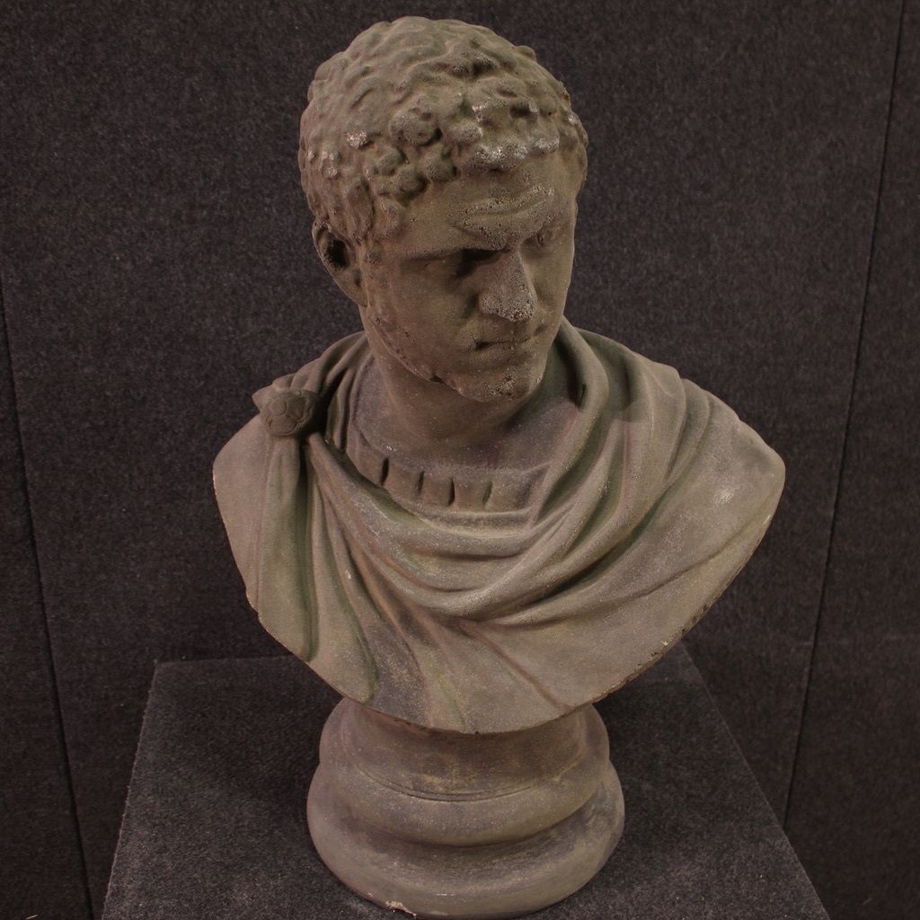 20th Century Cement Sculpture, Bust Of Emperor Caracalla photo 1150.0
