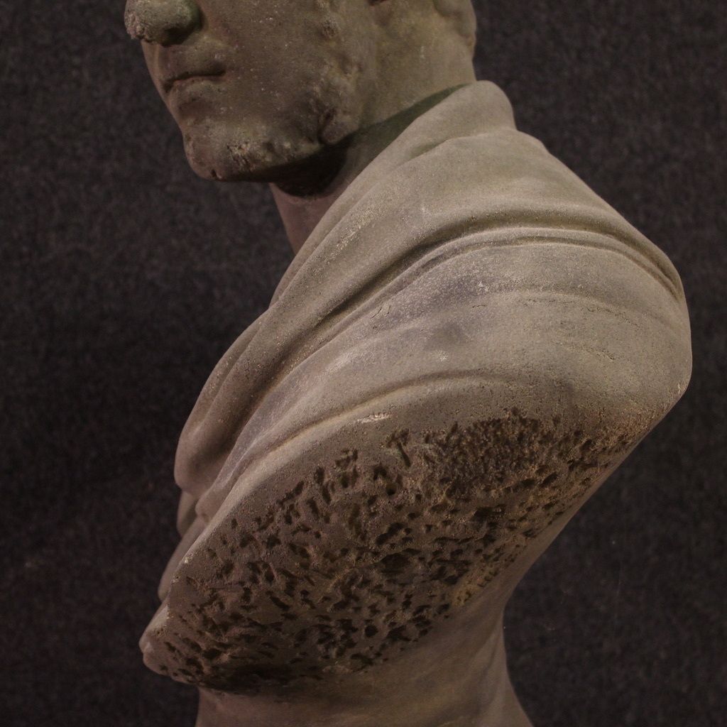 photo furniture 20th Century Cement Sculpture, Bust Of Emperor Caracalla