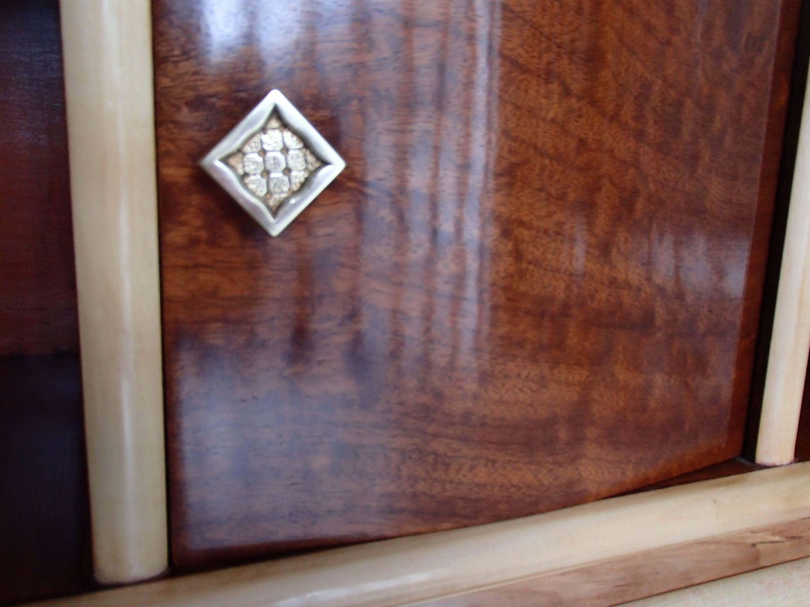 Pair Of Art Deco Canadian Maple Eye On Birch Side Table Nightstands photo furniture