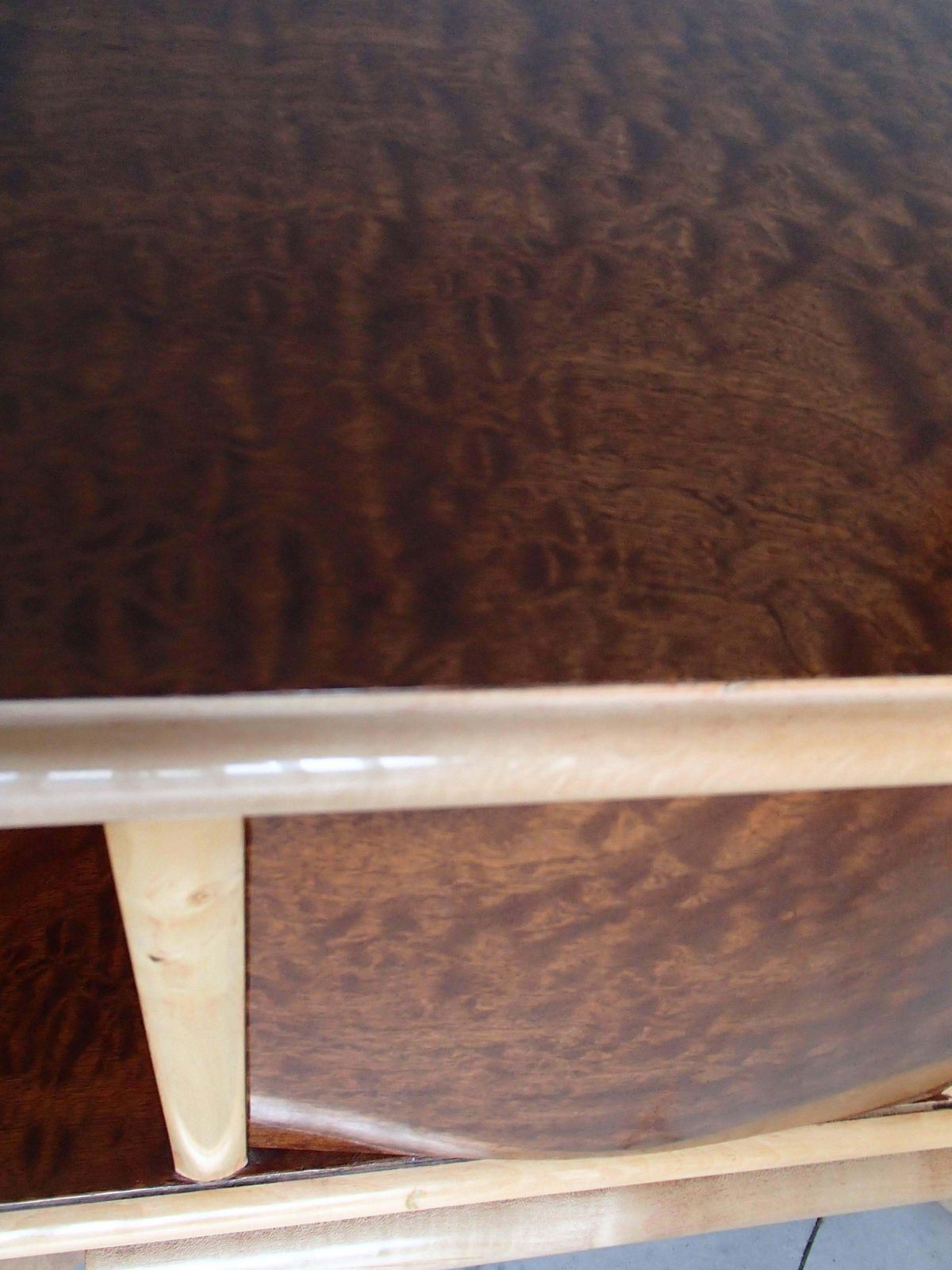 photo furniture Pair Of Art Deco Canadian Maple Eye On Birch Side Table Nightstands