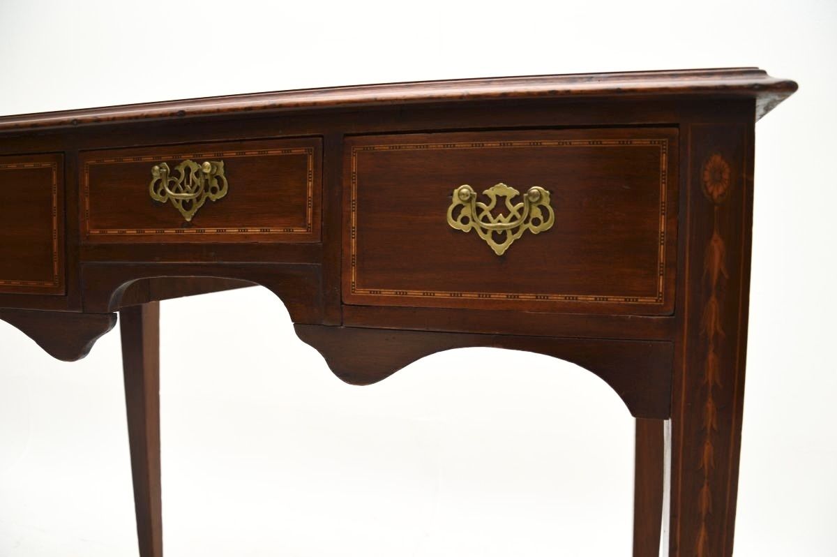 Antique Georgian Period Inlaid Mahogany Lowboy Side Table photo Furniture