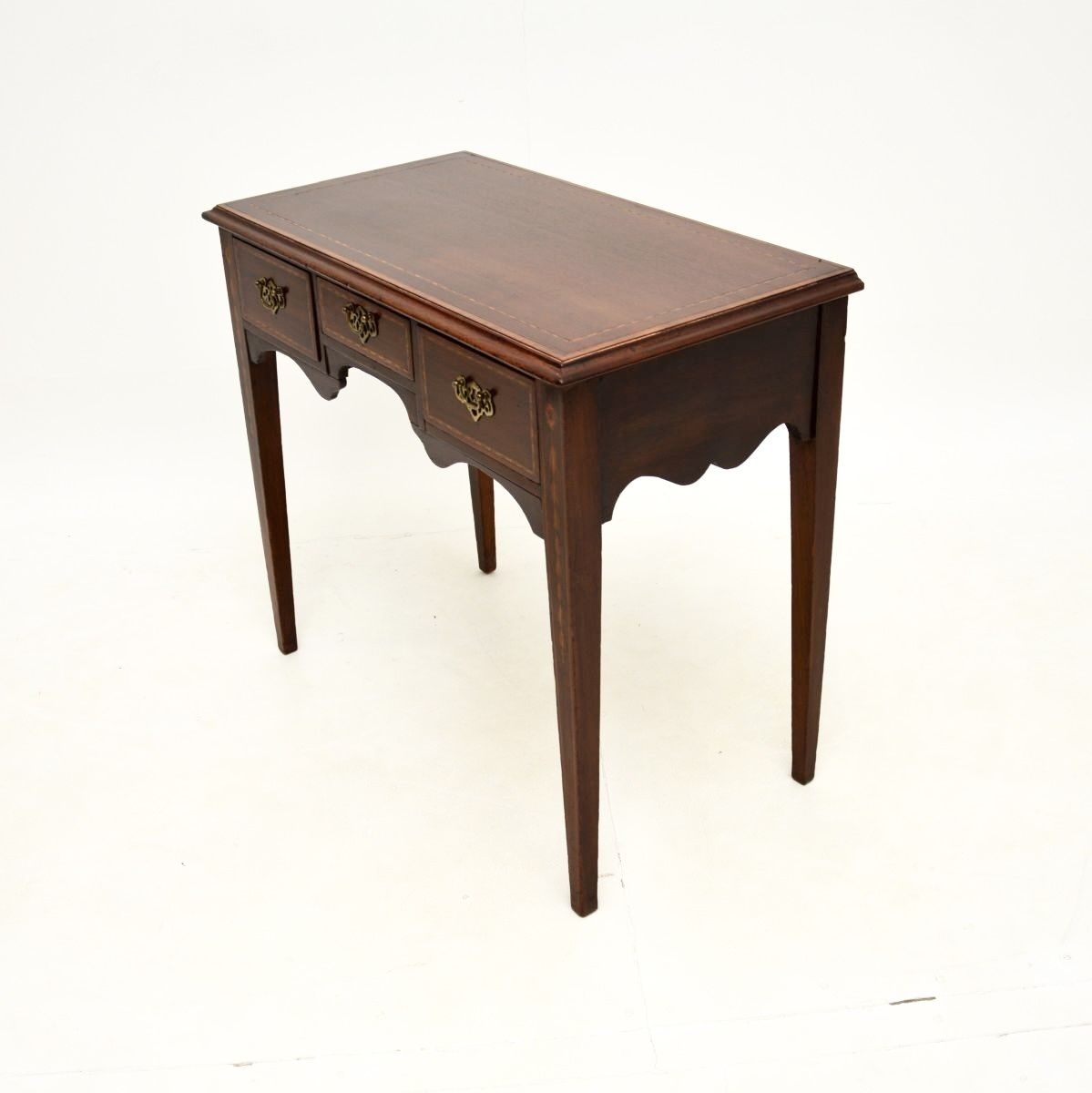 photo for sale Antique Georgian Period Inlaid Mahogany Lowboy Side Table