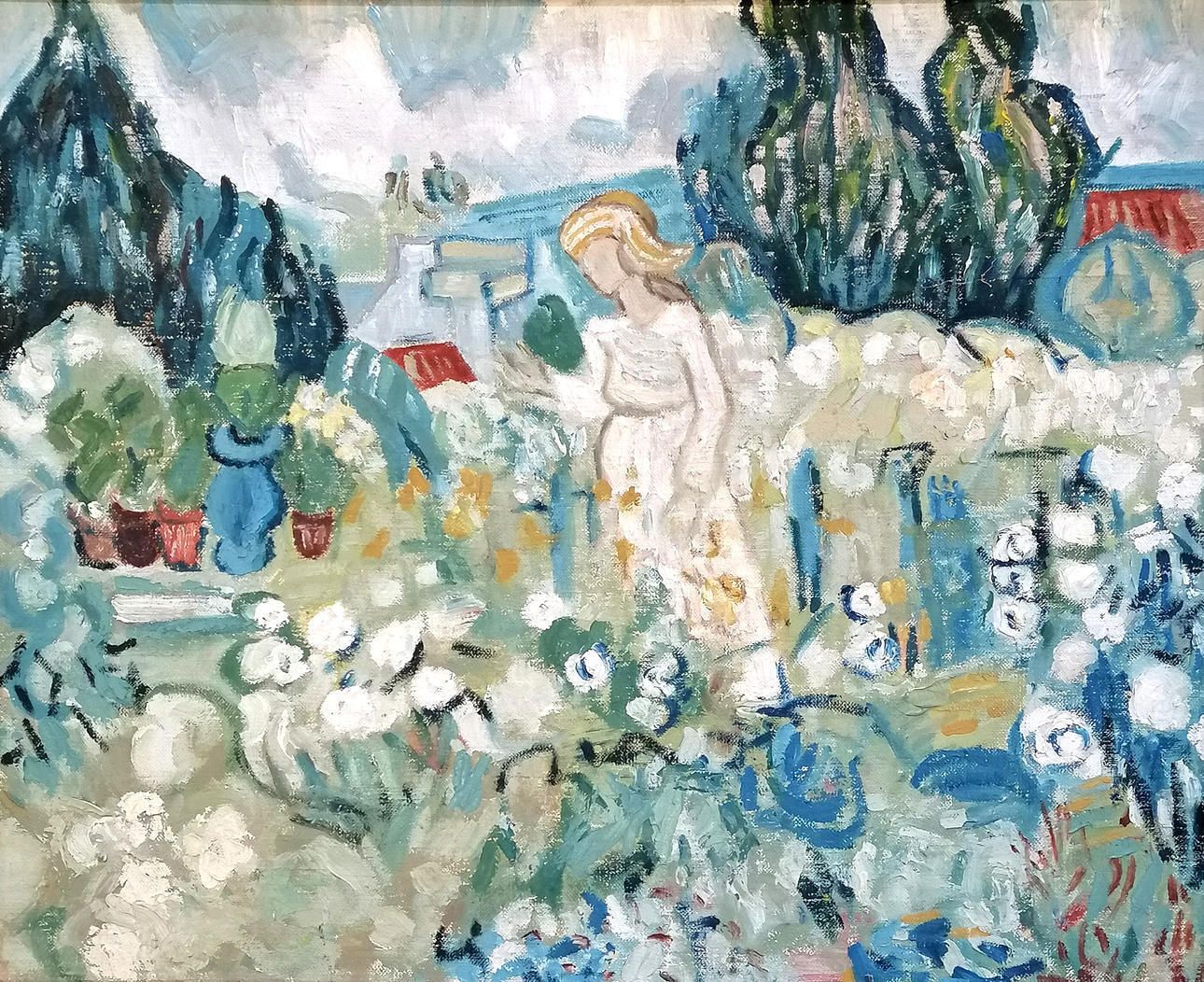 Van Gogh After, Miss Gatchet In Her Garden photo for sale