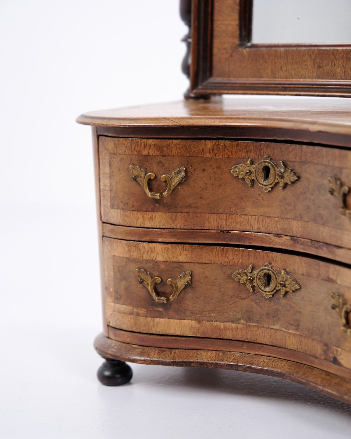 Children's Furniture With Mirror   Mahogany   2 Drawers   Approx. 1860 photo 455.0