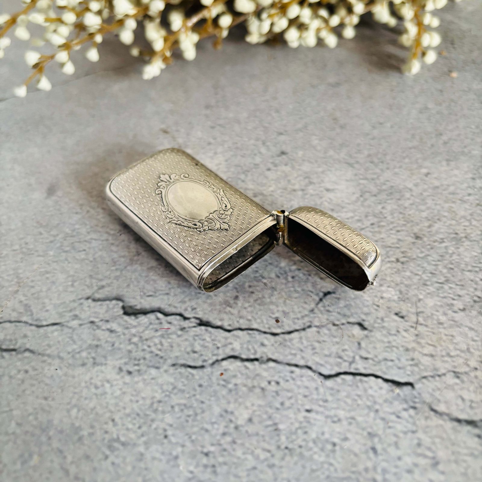 Antique Silver French Vesta Case Match Safe photo furniture