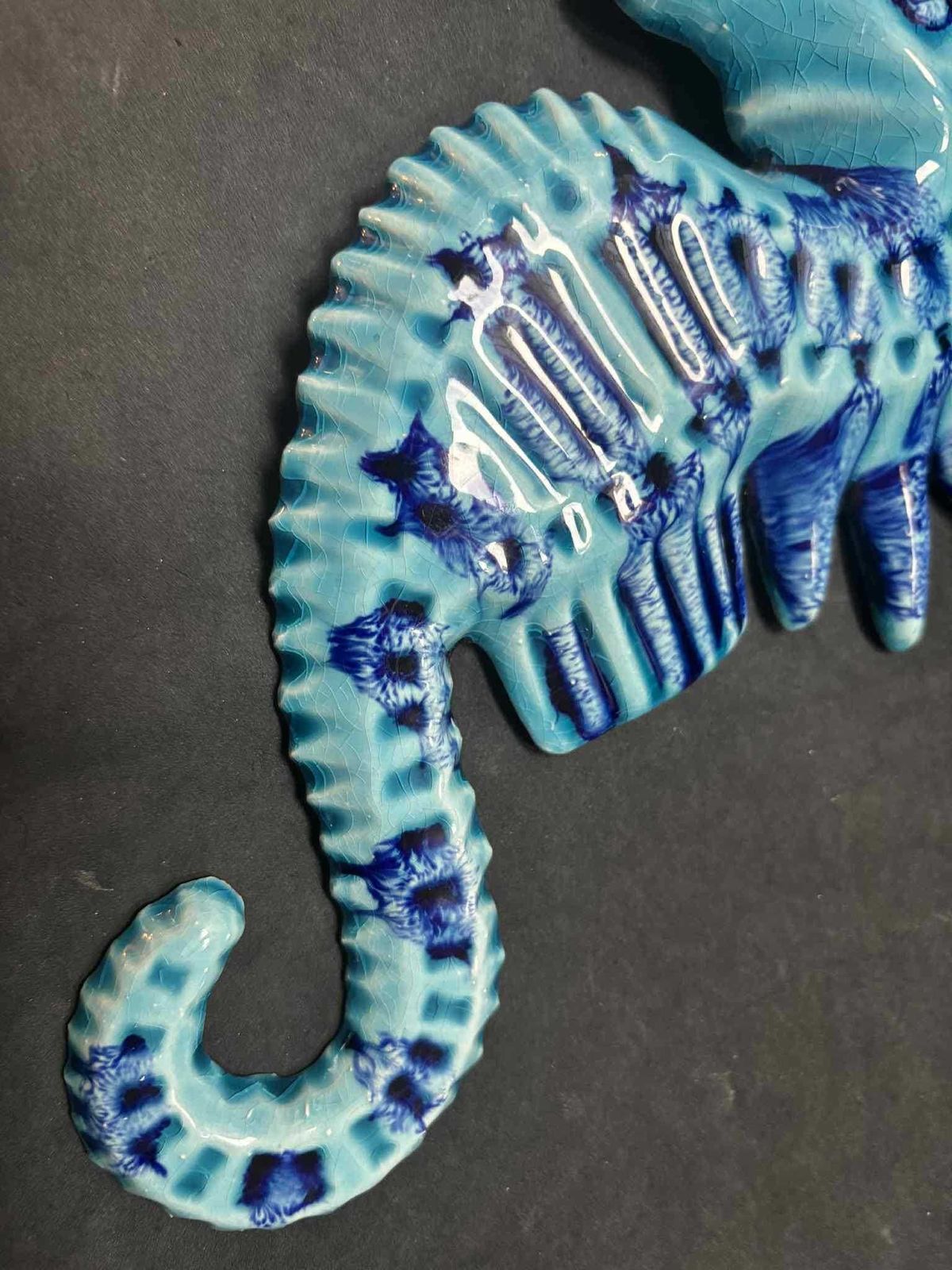Seahorse Decor Patina Blue Wall Decor Art Coastal Decor Aqua Blue Copper Kitchen Beach photo 263.0