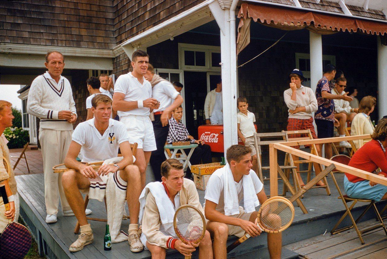 Toni Frissell 'Hamptons Tennis Club' Archival Pigment Print Framed In Brown