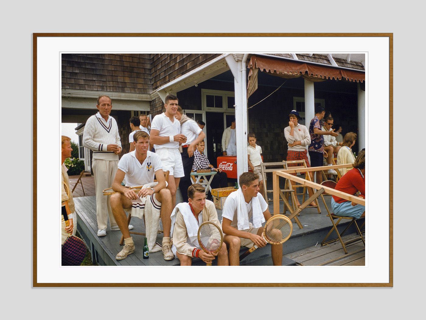 Toni Frissell 'Hamptons Tennis Club' Archival Pigment Print Framed In Brown photo furniture