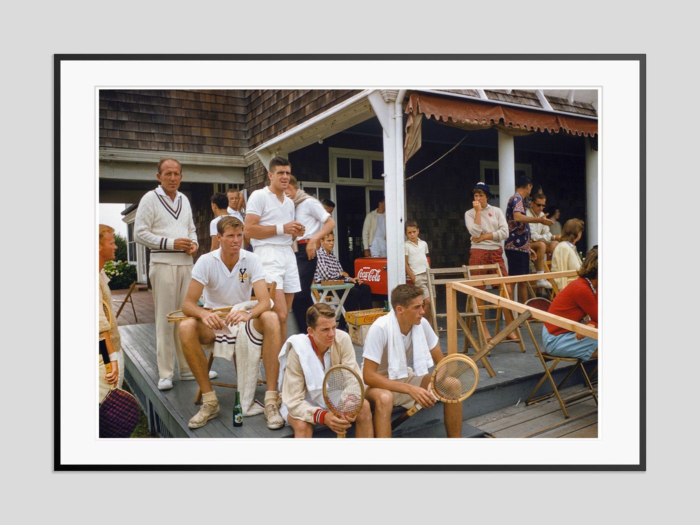 Toni Frissell 'Hamptons Tennis Club' Archival Pigment Print Framed In Black photo furniture