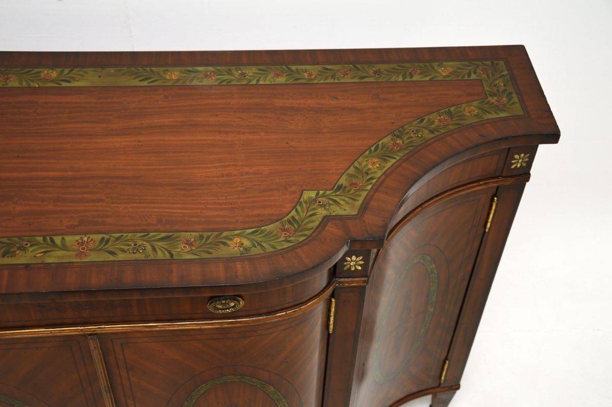 Antique Sheraton Style Painted Satinwood Sideboard photo vinterior
