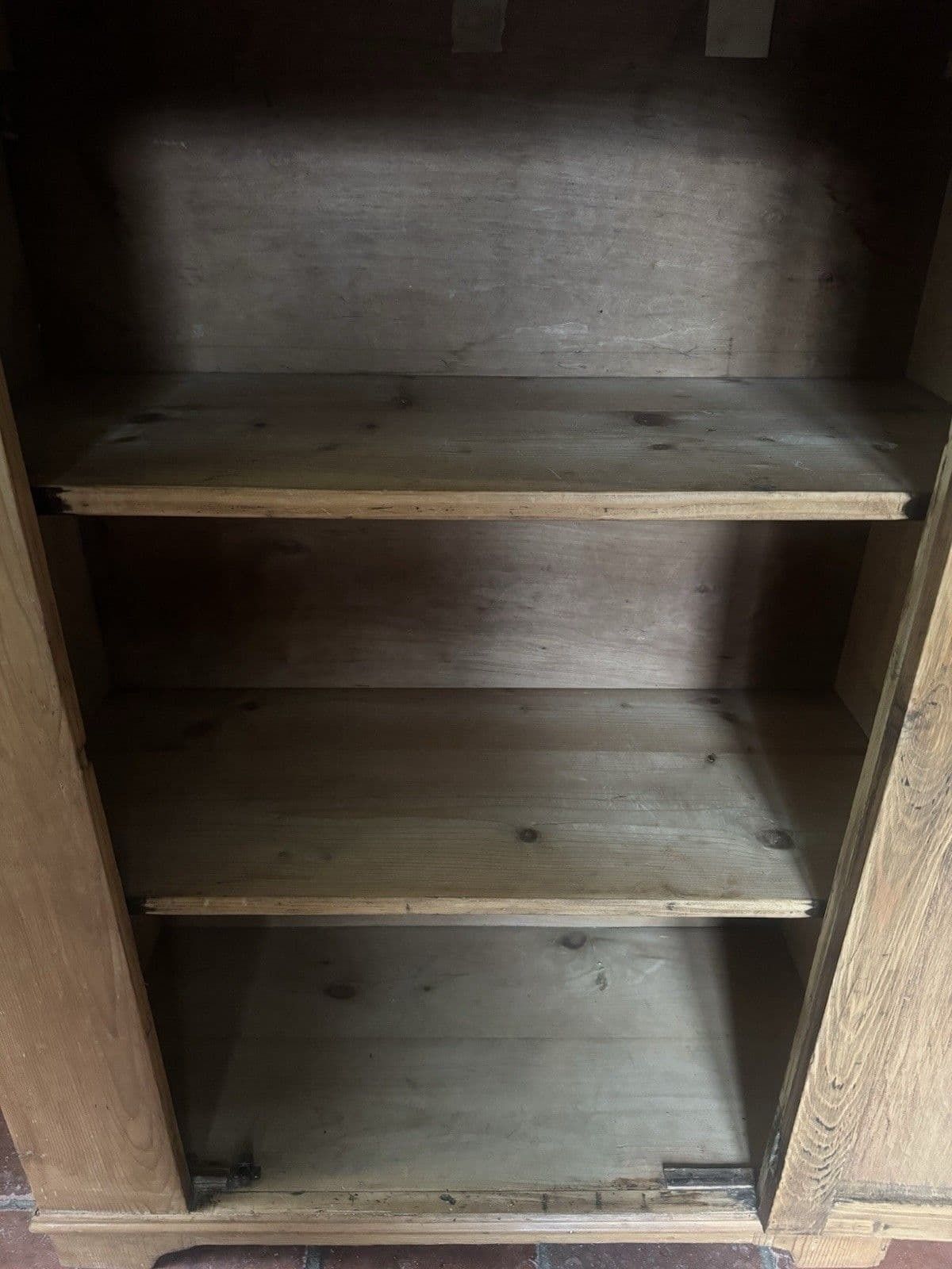 photo vinterior Antique Stripped Solid Pine & Ply School Toy Cupboard Sideboard