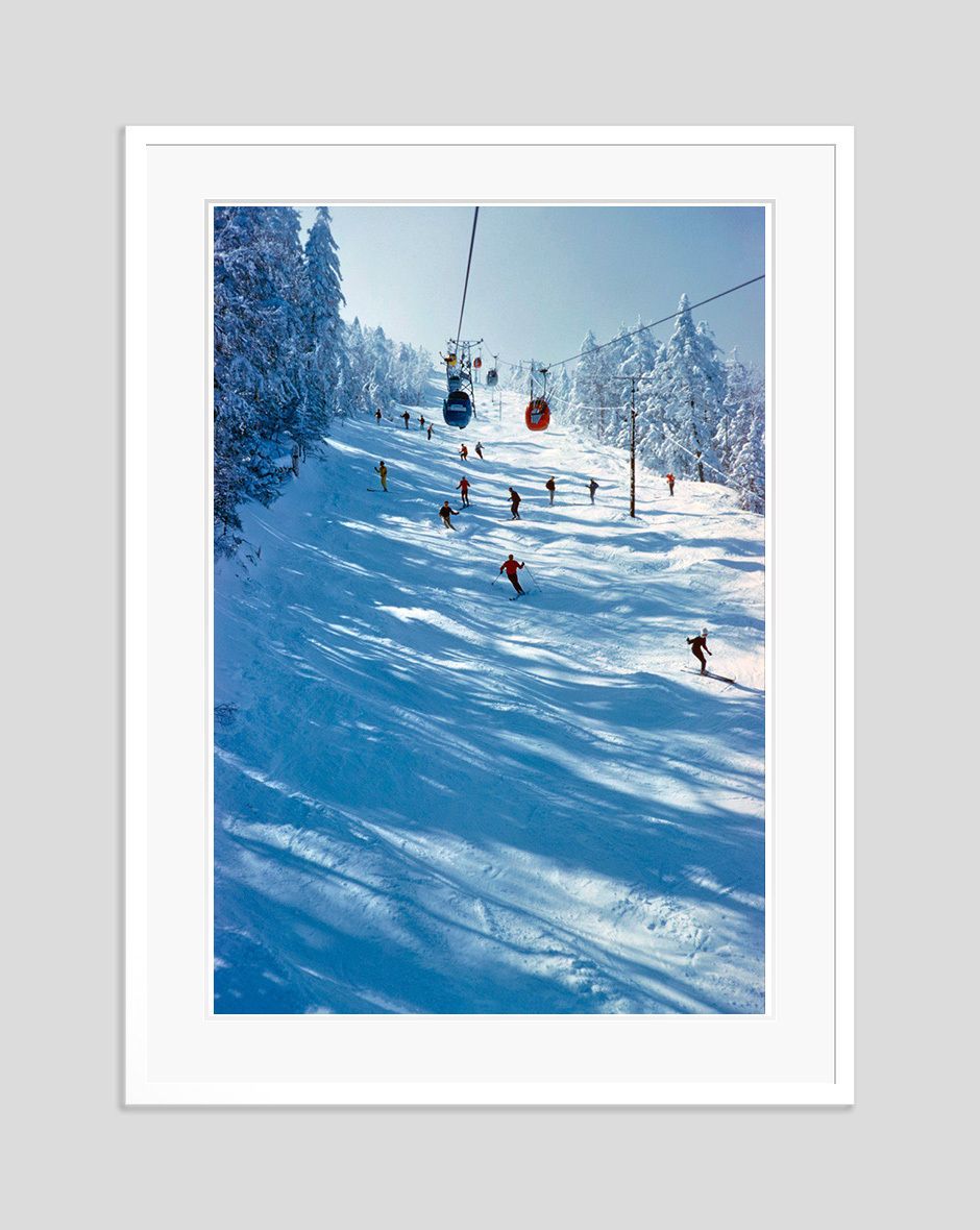 Toni Frissell 'Sugarbush Vermont Skiers' Archival Pigment Print Framed In White photo furniture