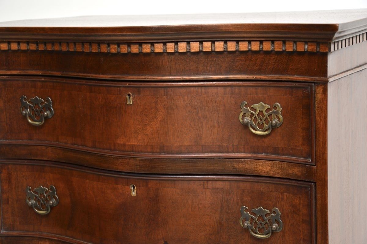 Antique Mahogany Serpentine Chest On Chest Of Drawers photo vinterior