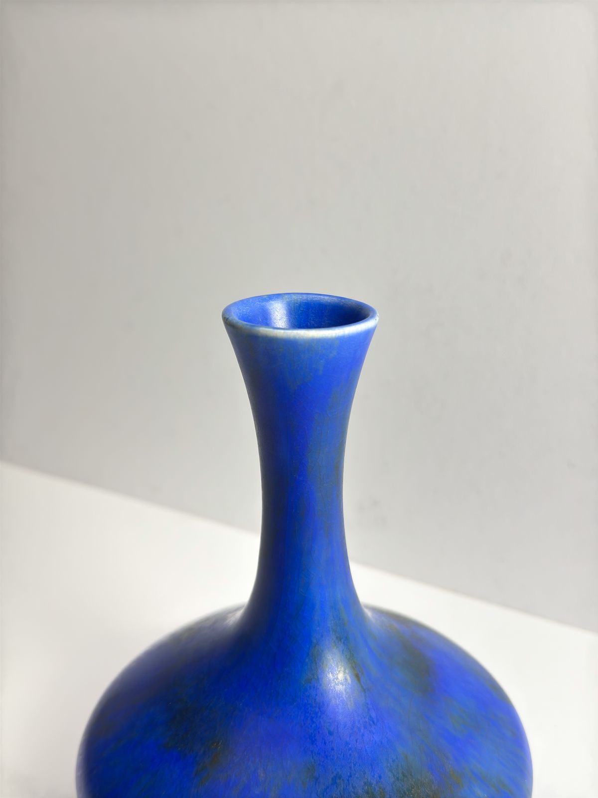 Art Deco Cobalt Blue Solifleur Vase By George Clews, Staffordshire, 1930s photo furniture