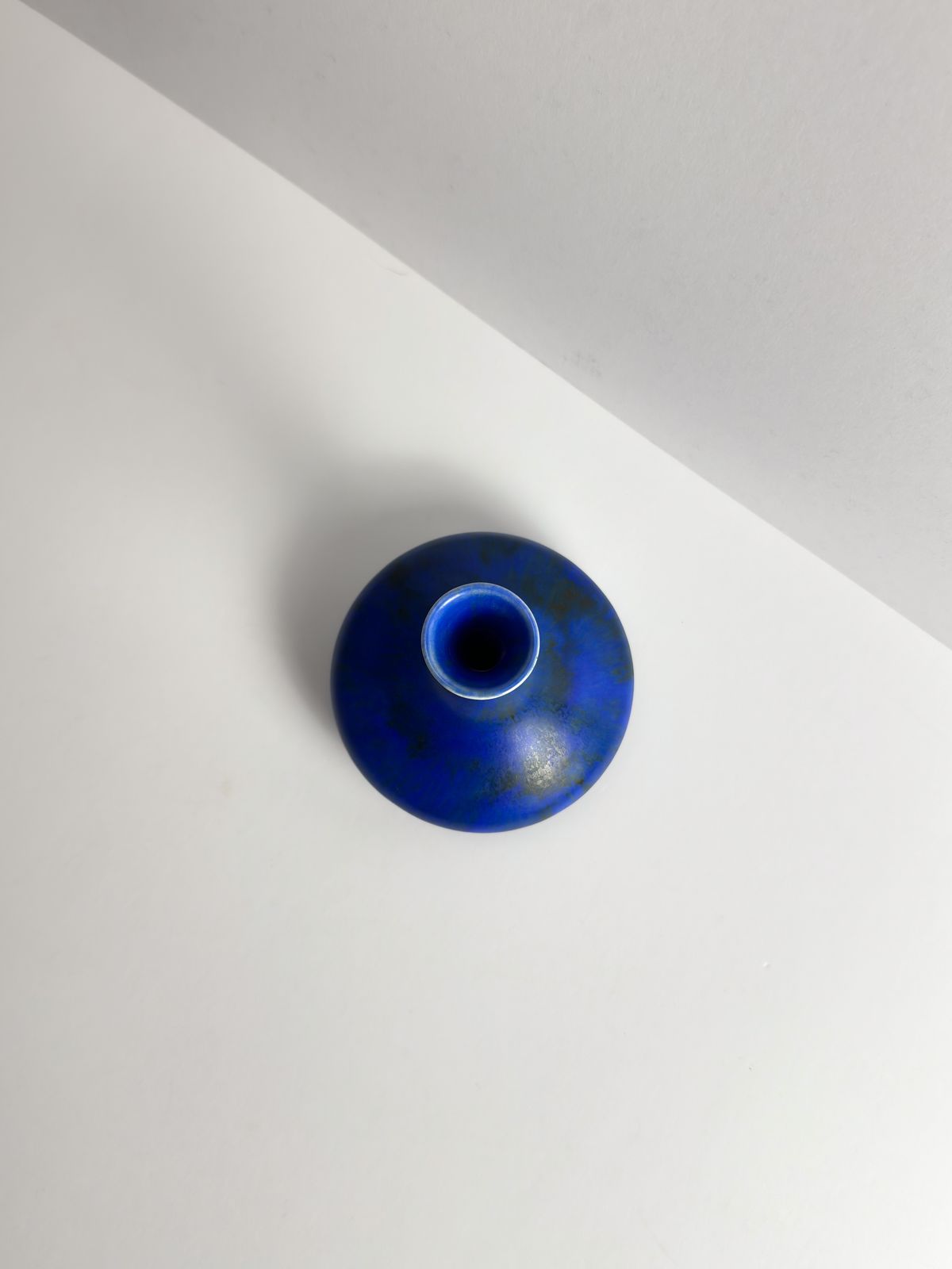 Art Deco Cobalt Blue Solifleur Vase By George Clews, Staffordshire, 1930s photo for sale