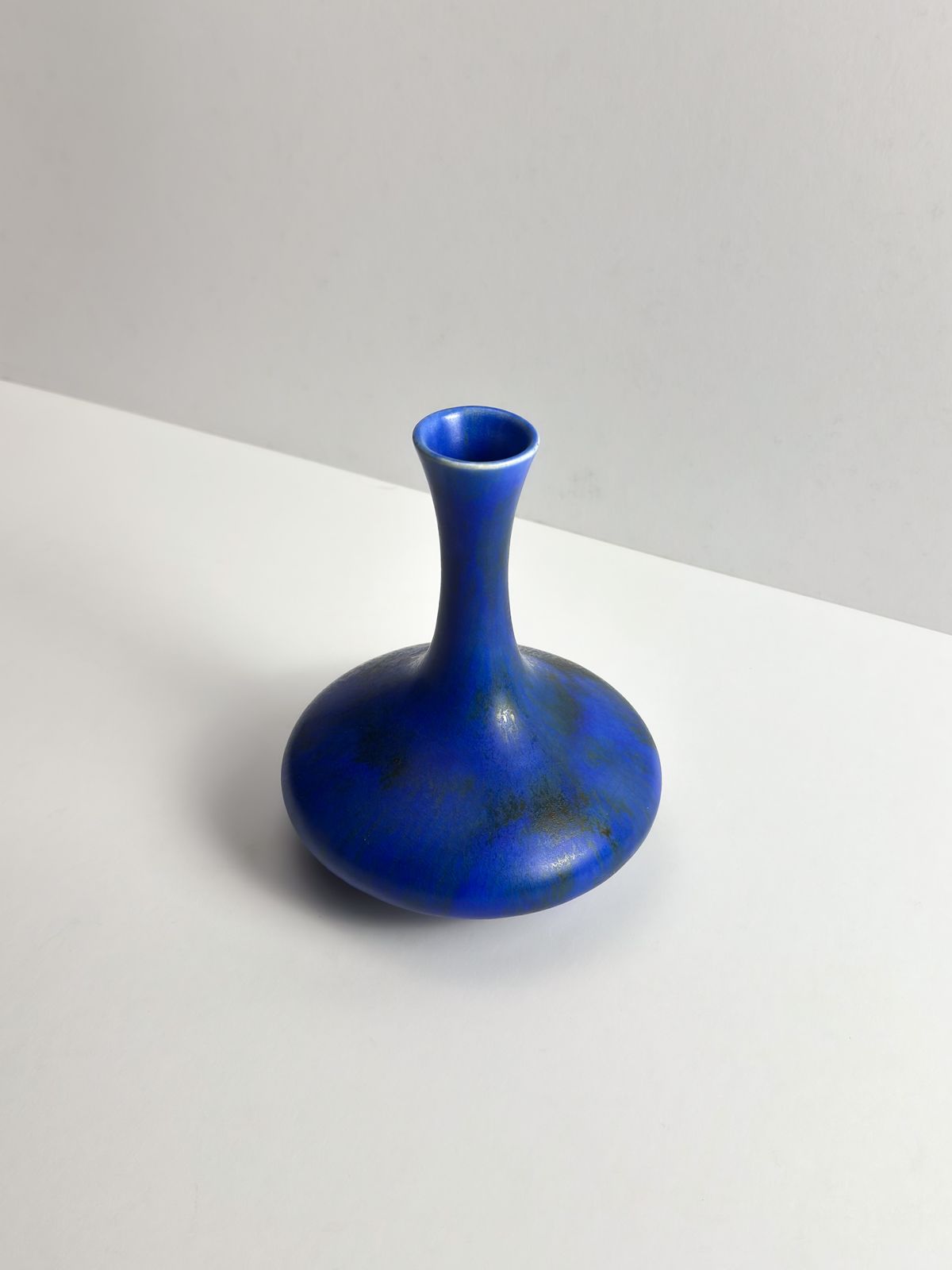 Art Deco Cobalt Blue Solifleur Vase By George Clews, Staffordshire, 1930s photo vintage