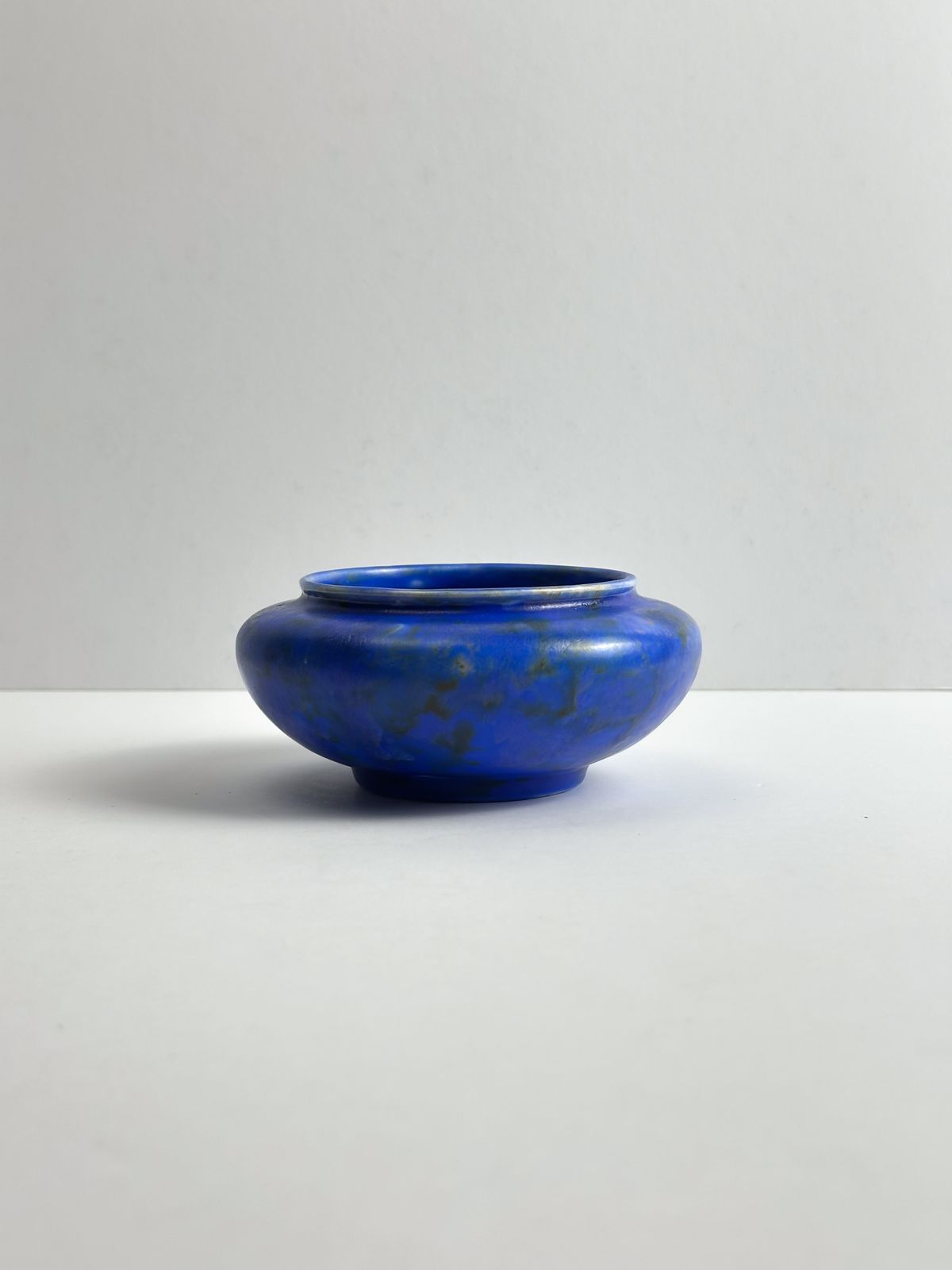 Art Deco Chameleon Ware Bowl In Cobalt Blue By George Clews, Staffordshir, 1930s photo for sale
