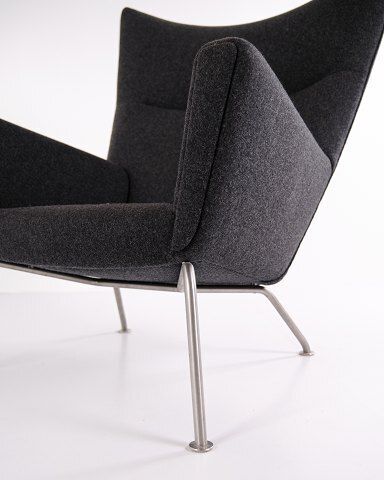 photo for sale Wingchair – Hans J. Wegner – Model Ch445 – Carl Hansen & Søn – Gray Hallingdal – With Stool