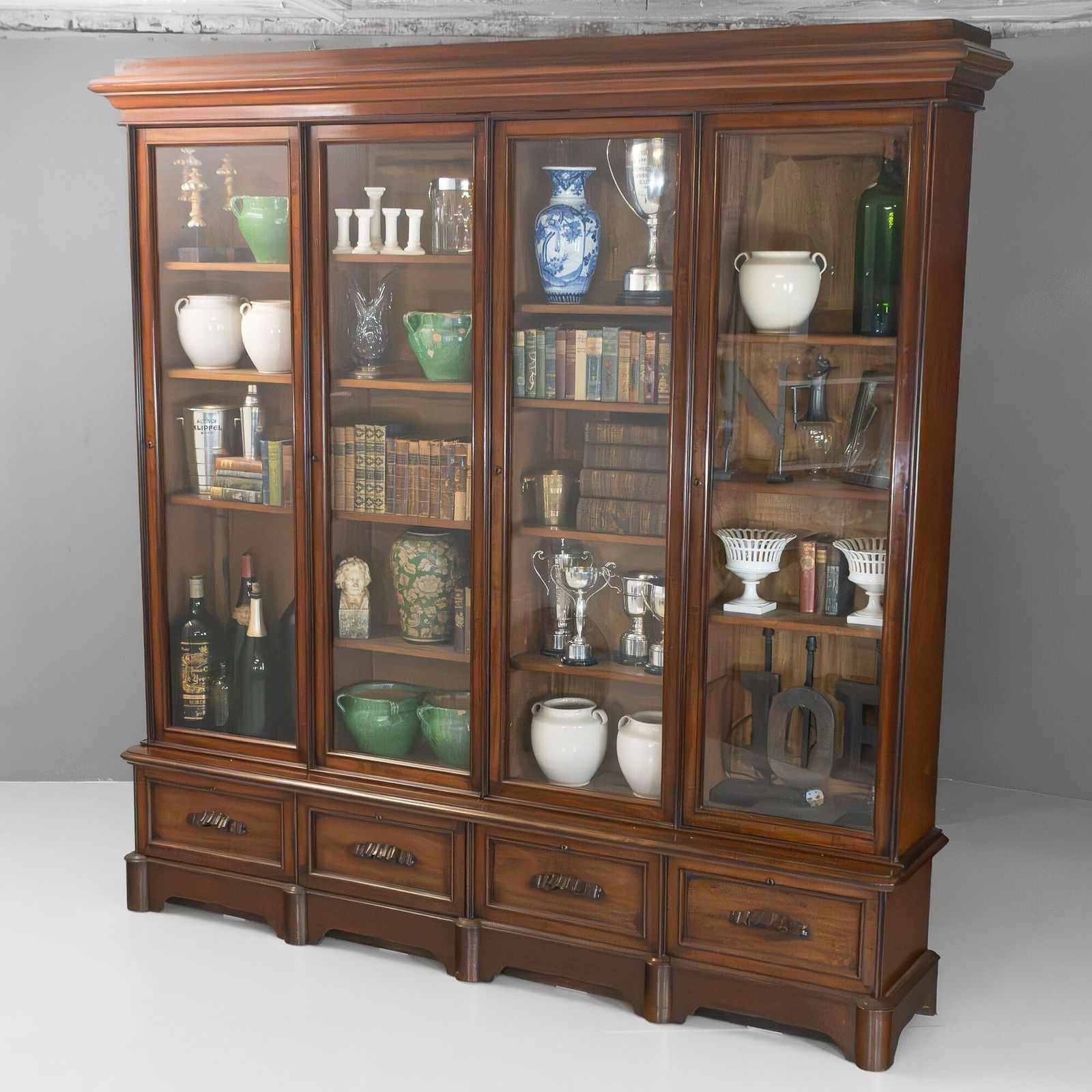 7680.0 Library Bookcase, 1800s, Mahogany photo