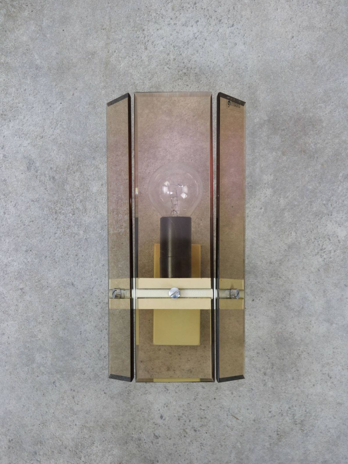 photo for sale Italian Wall Light In Smoked Plexiglass For Guzzini, 1970s
