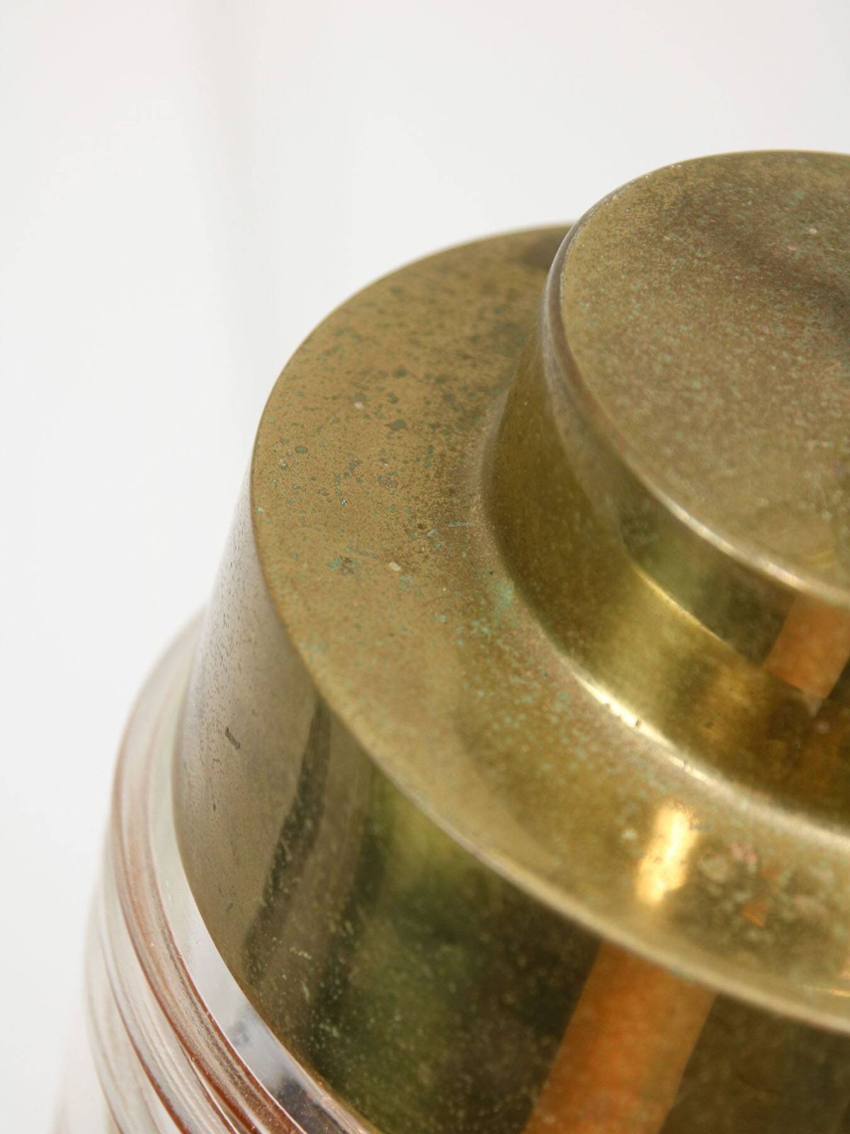 Vintage Italian Brass And Glass Lantern Pendant Light, 1960s photo Lighting