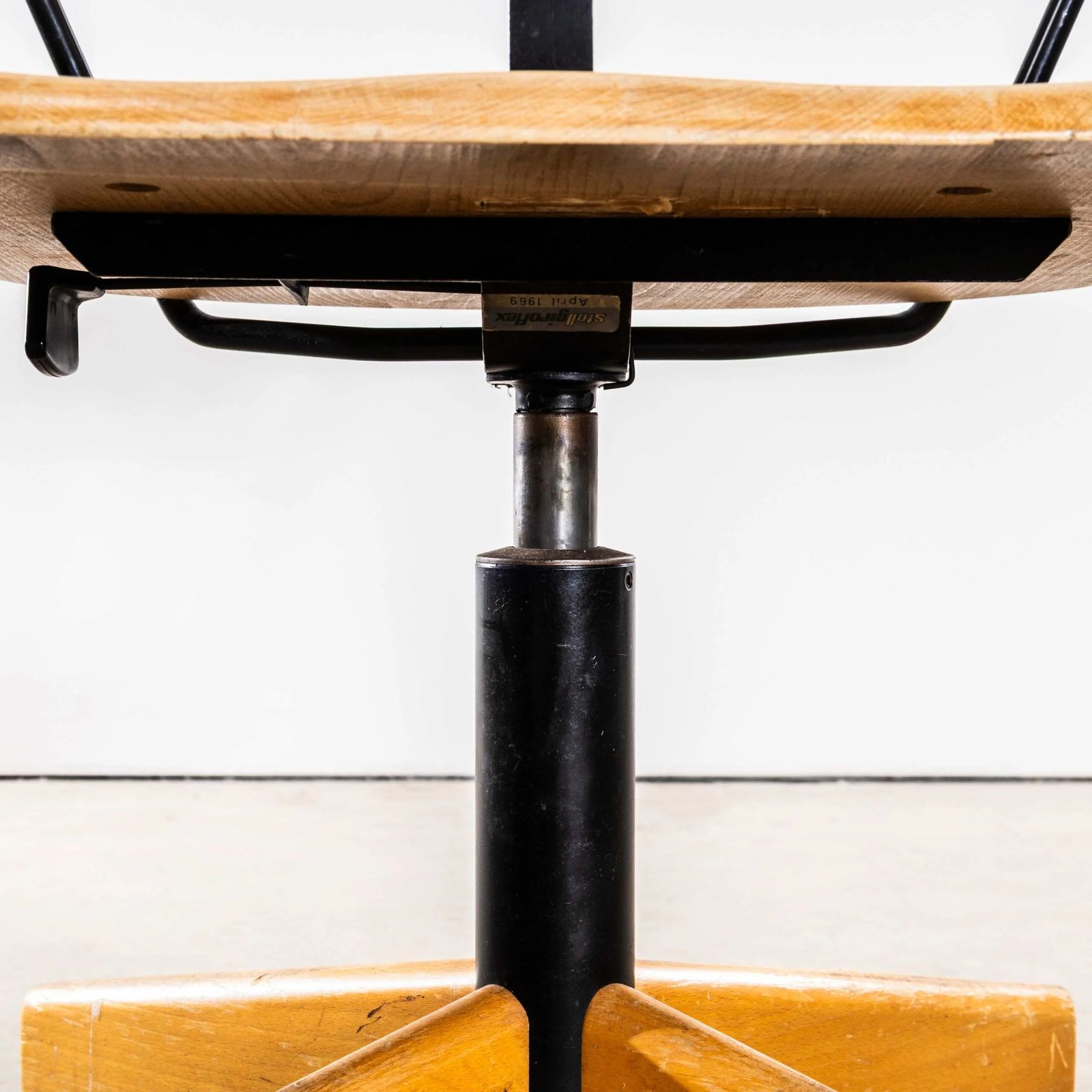 1960’s Giroflex Angular Swivel Desk Chair With Metal Rod Arms photo buy