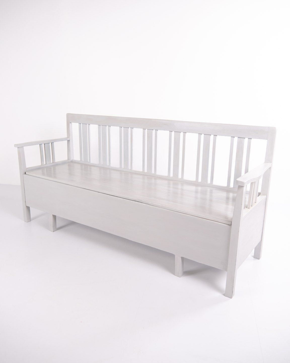 Swedish Beater Bench   Grey Painted   Antique   Painted Pine   Year 1860s photo Furniture
