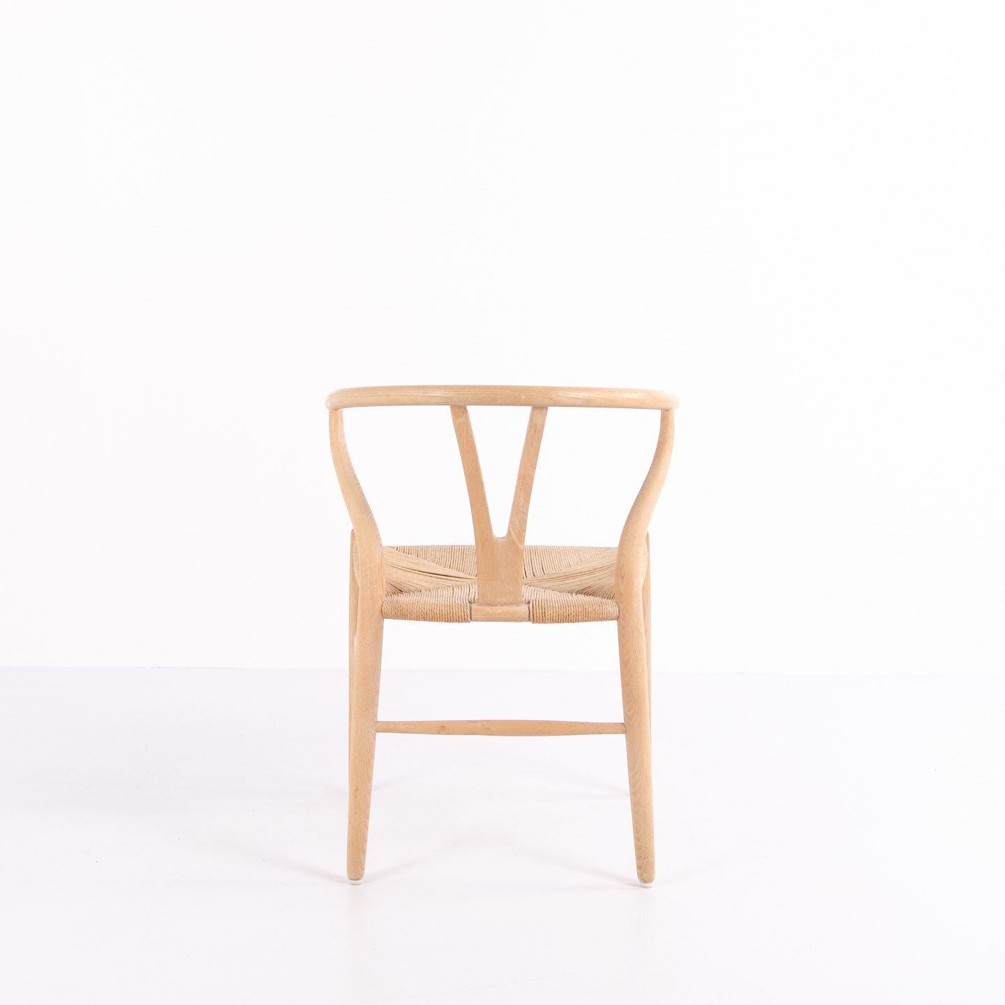 Set Of Wishbone Chairs   Model Ch24   Oak & Natural Wicker   Hans J. Wegner   Carl Hansen & Son   1960s photo Furniture