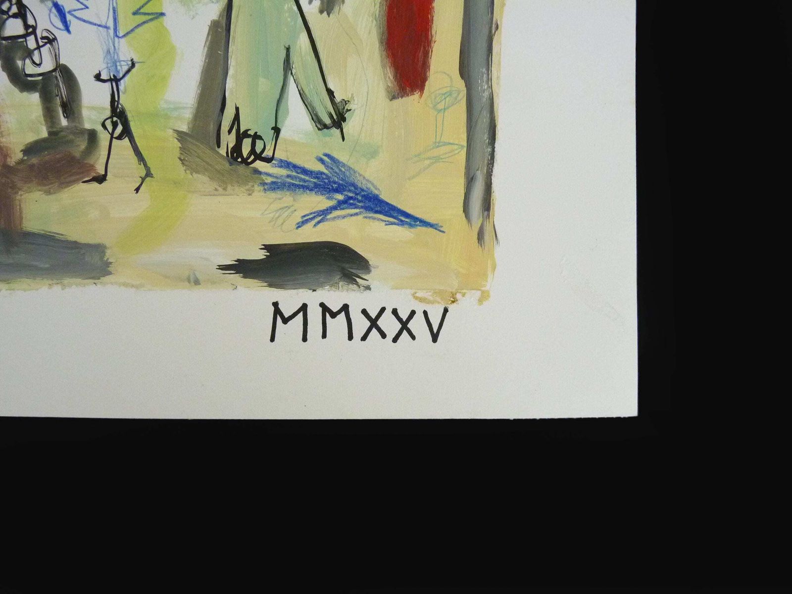 Mixed Media, Art Brut/Figurative Art/Singular Art, Signed Kabian (Jean Baptiste), 50 X 65 Cm (19.68 X 25.59 In) photo vintage