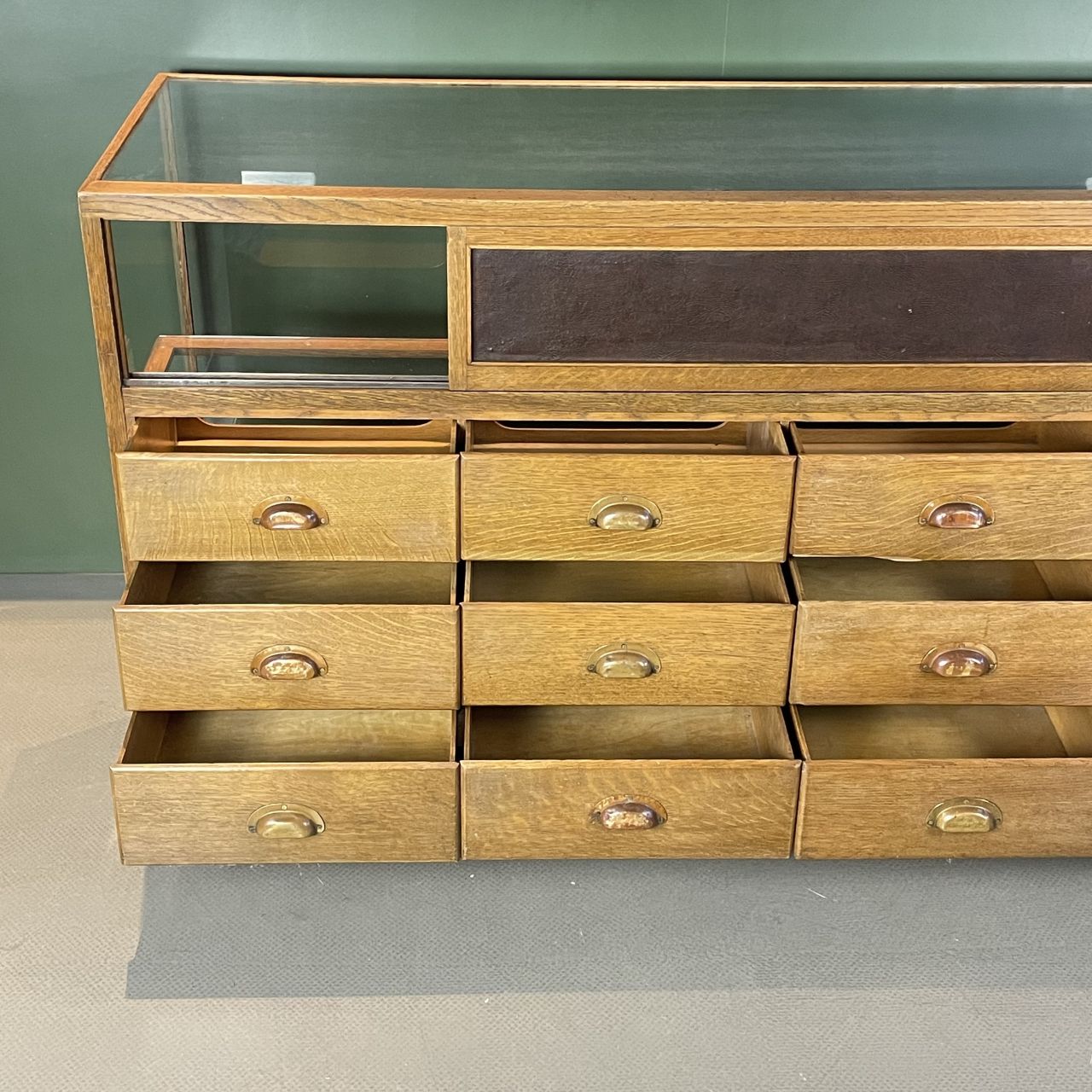 photo furniture 1930s 12 Drawer Shop Counter, Vintage