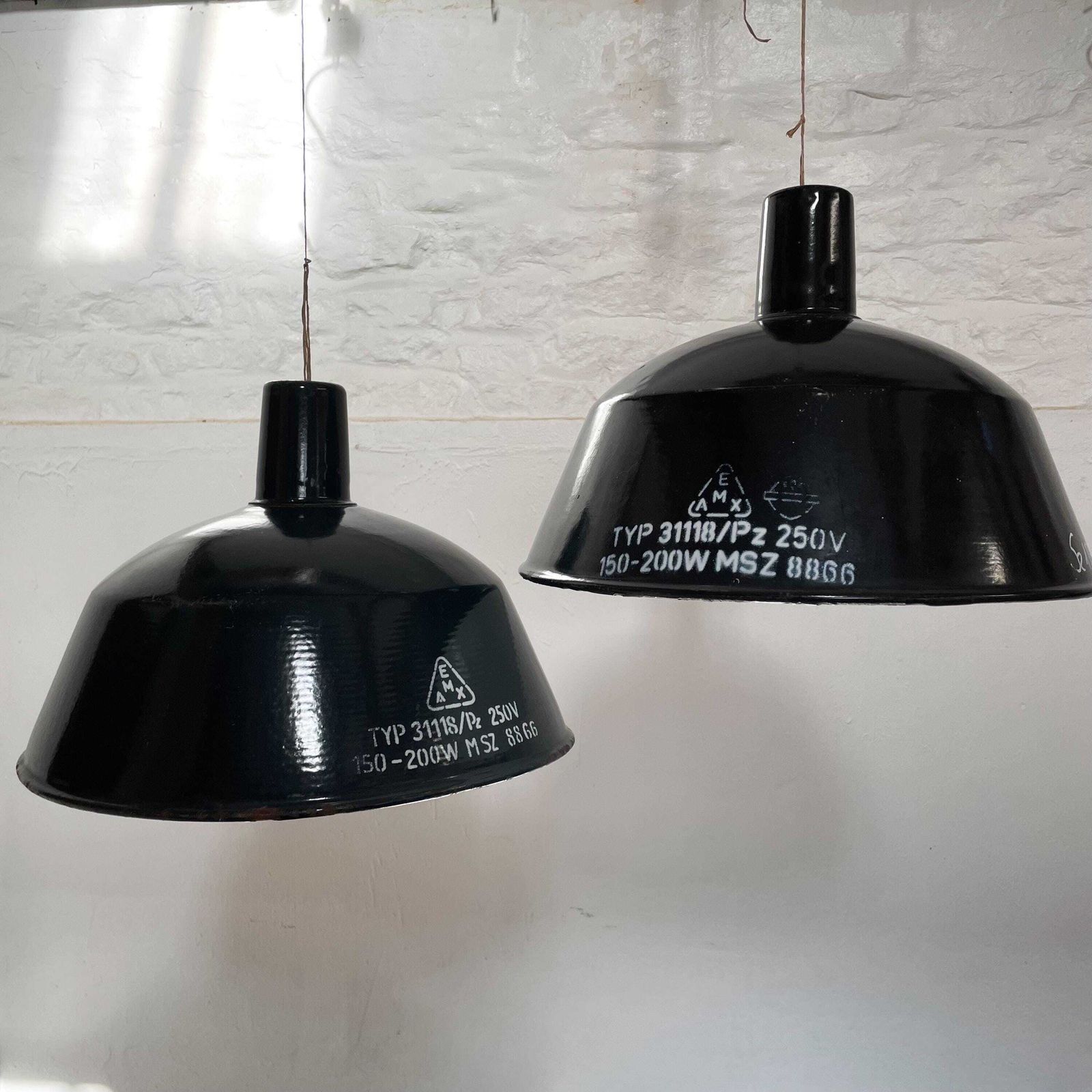 Industrial Enamel Light Pendants photo furniture