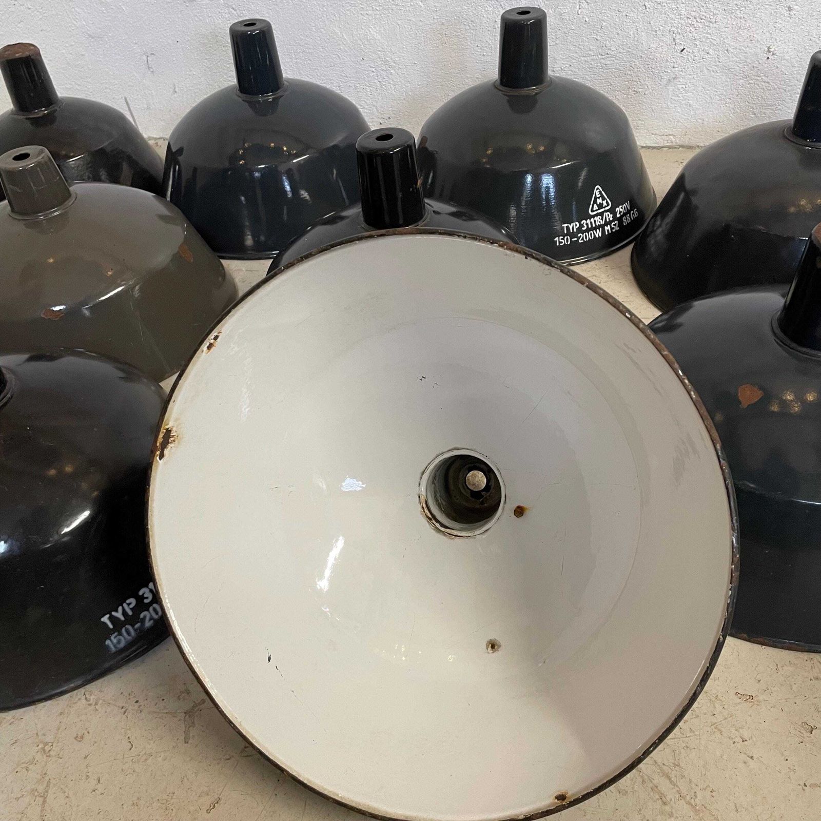Industrial Enamel Light Pendants photo Lighting