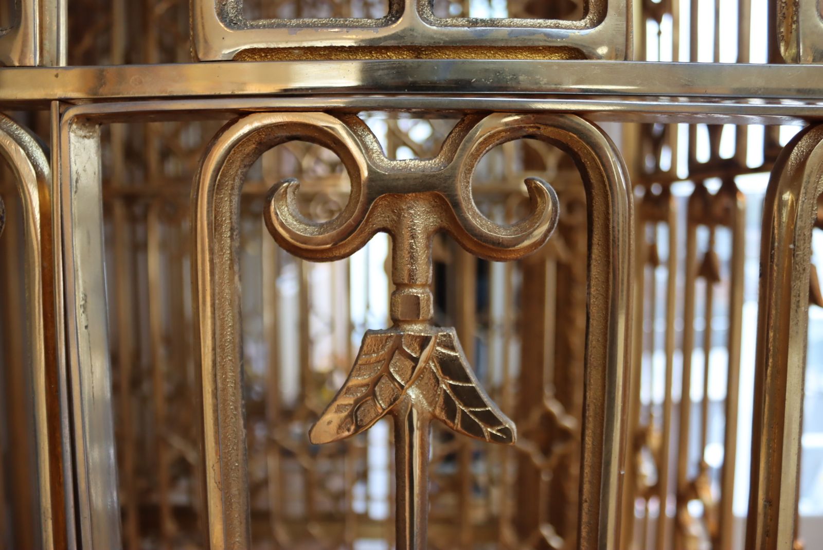 Substantial 24 Carat Plated Bird Cage photo furniture