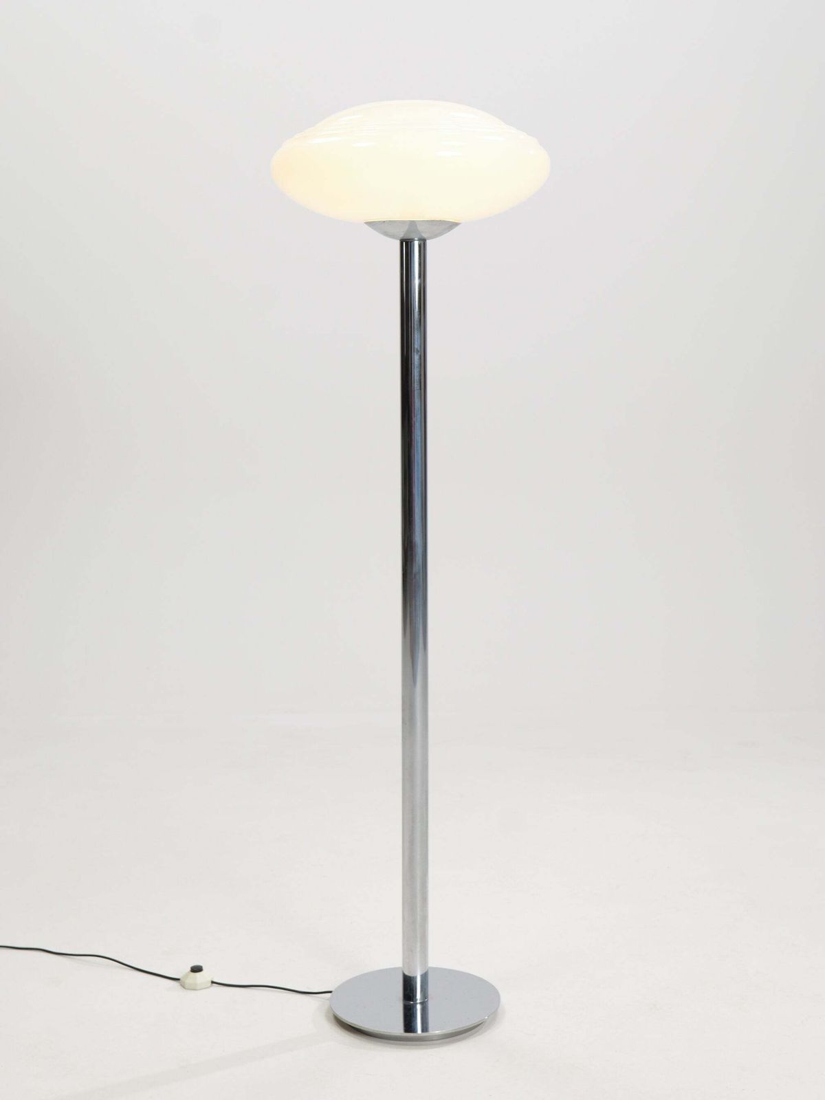 Floor Lamp In Chromed Steel And Glass, 1970s photo furniture